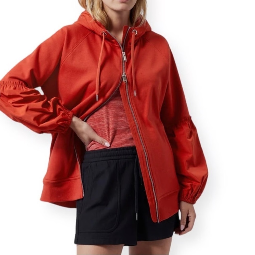 Athleta Red On My Way Triumph Hoodie Size 1XL